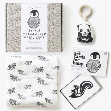 Newborn Baby Gift Set - Black + White Gift Sets Wee Gallery   