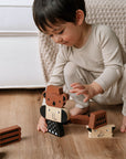 Animal Building Tower Wooden Toys Blue Ribbon