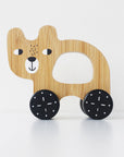 Bear Push Toy Wood + Bamboo Toys Ningbo Zenit