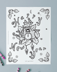 New Year Coloring Page Freebies Wee Gallery