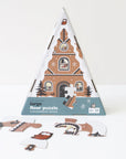 Gingerbread House Floor Puzzle Christmas Leo Paper