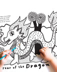 Wood Dragon Coloring Page Freebies Wee Gallery