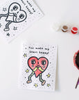 Valentine Card Coloring Page Freebies Wee Gallery