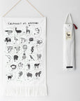 Animal Alphabet Tapestry - French Edition Decor Alaska