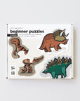 Beginner Puzzles - Dinos Puzzle Wee Gallery | High Contrast Toys and Learning Tools for Baby, Toddler, Kids