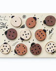 Wooden Tray Puzzle - Count to 10 Ladybugs Puzzle Blue Ribbon