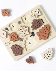 Wooden Tray Puzzle - Count to 10 Leaves Puzzle Blue Ribbon