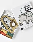 Lacing Cards - Jungle Animals Learning Cards Leo Paper