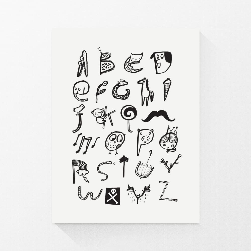 Black Alphabet Letters Printable