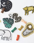 Lacing Cards - Jungle Animals Learning Cards Leo Paper