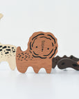 Wooden Tray Puzzle - Safari Animals Wooden Toys Blue Ribbon