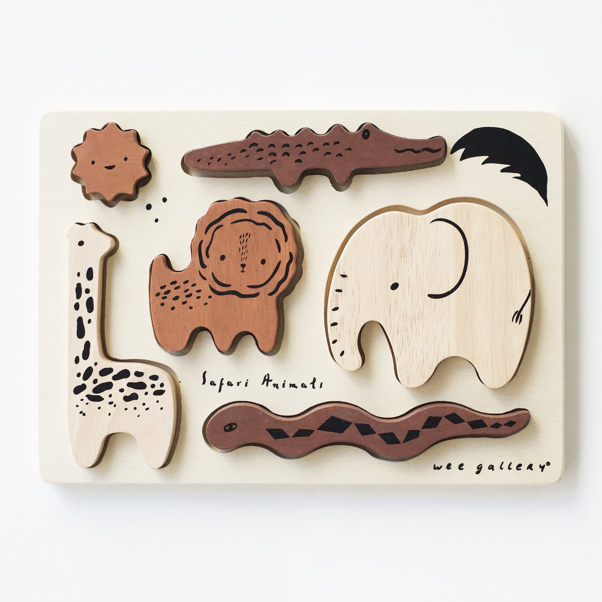 Wooden Tray Puzzle Safari Animals – Wee Gallery