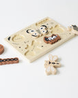 Wooden Tray Puzzle - Bugs Puzzle Wee Gallery | Eco-Friendly High-Contrast Newborn & Baby Toys