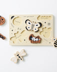 Wooden Tray Puzzle - Bugs Puzzle Wee Gallery | Eco-Friendly High-Contrast Newborn & Baby Toys