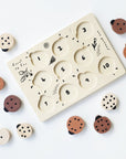 Wooden Tray Puzzle - Count to 10 Ladybugs Puzzle Blue Ribbon