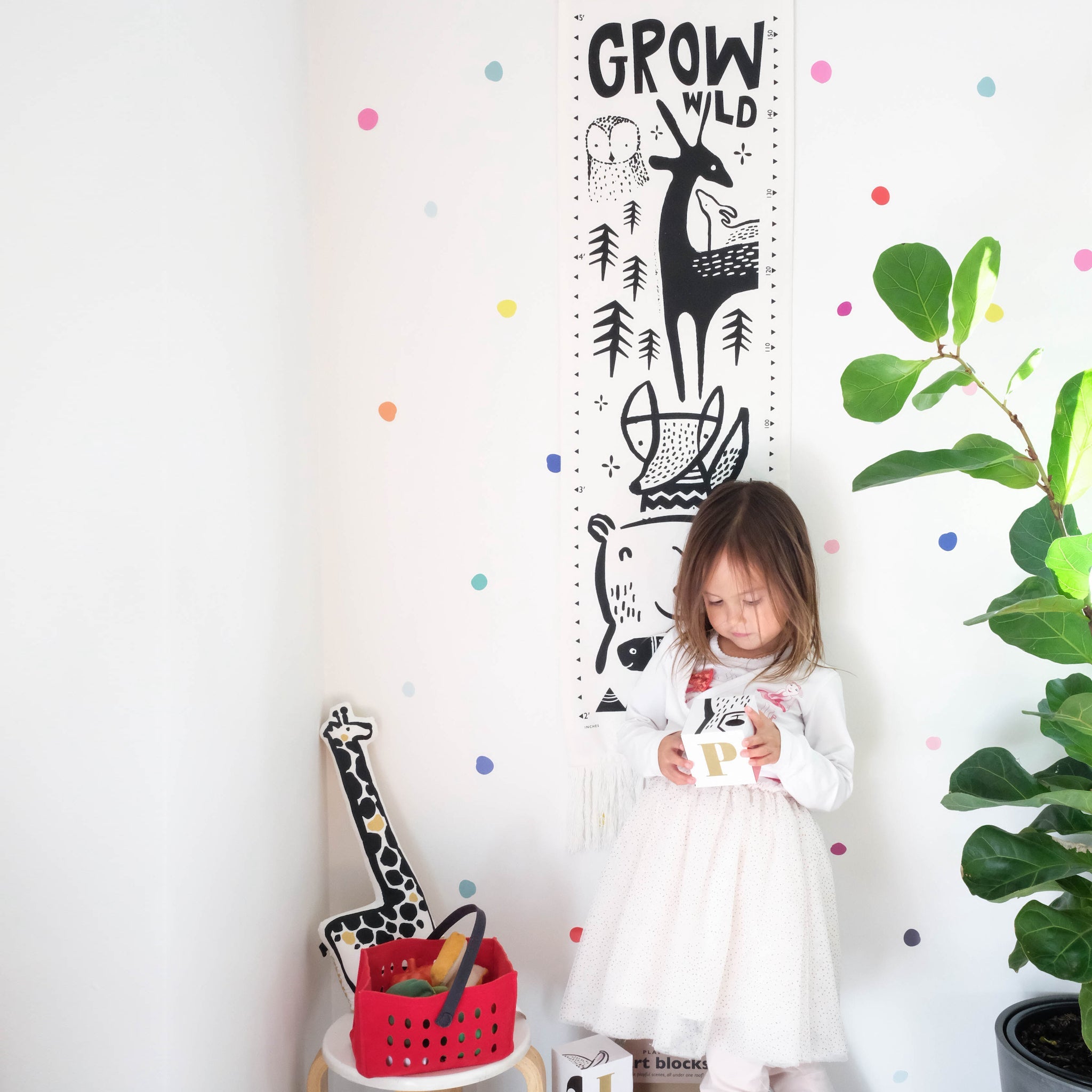 Rabbit theme Kids Growth scale  Wall growth chart, Hanging canvas