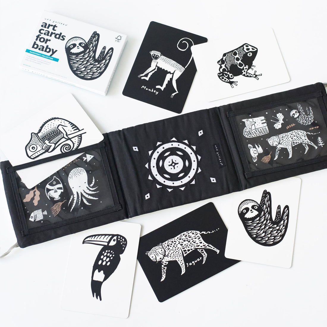 Wee Gallery Art Cards for Baby Black and White Collection
