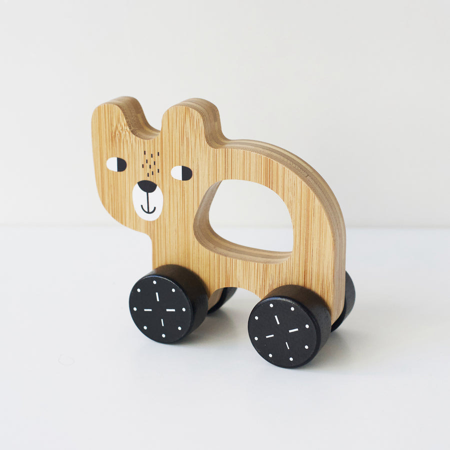 Bear Push Toy Wood + Bamboo Toys Ningbo Zenit   