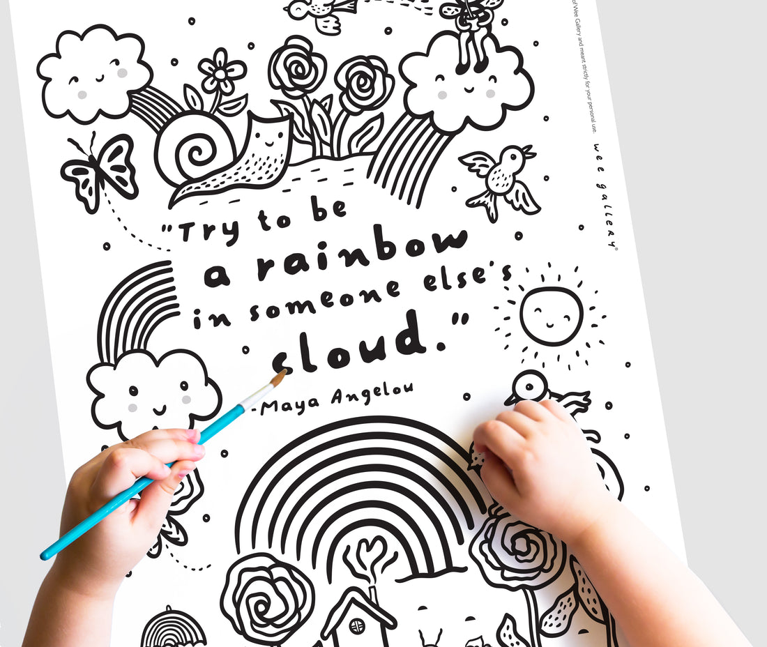 Fundraiser: Be A Rainbow Coloring Page Freebies Wee Gallery   