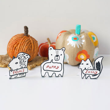 Festive Fall Meal Place Cards Freebies Wee Gallery   