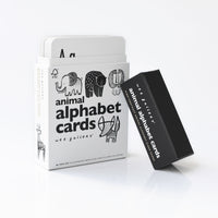 Animal Alphabet Cards - Wee Gallery | High-Contrast Newborn & Baby Developmental Toys & Gifts