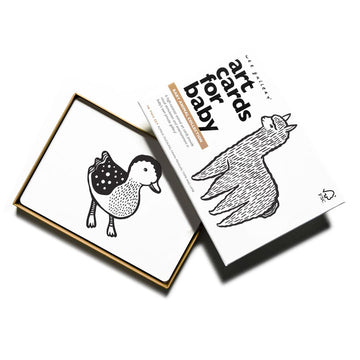 Art Cards for Baby - Baby Animals Collection - Wee Gallery | High-Contrast Newborn & Baby Developmental Toys & Gifts