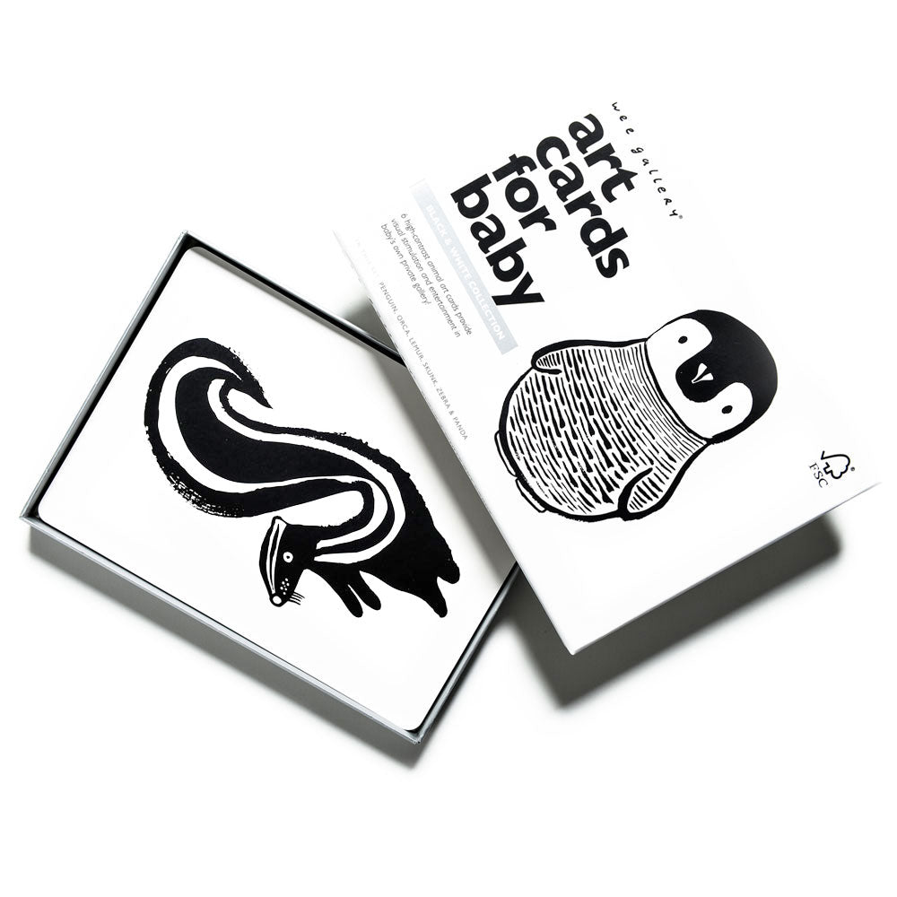 Art Cards for Baby - Black and White Collection - Wee Gallery | High-Contrast Newborn & Baby Developmental Toys & Gifts