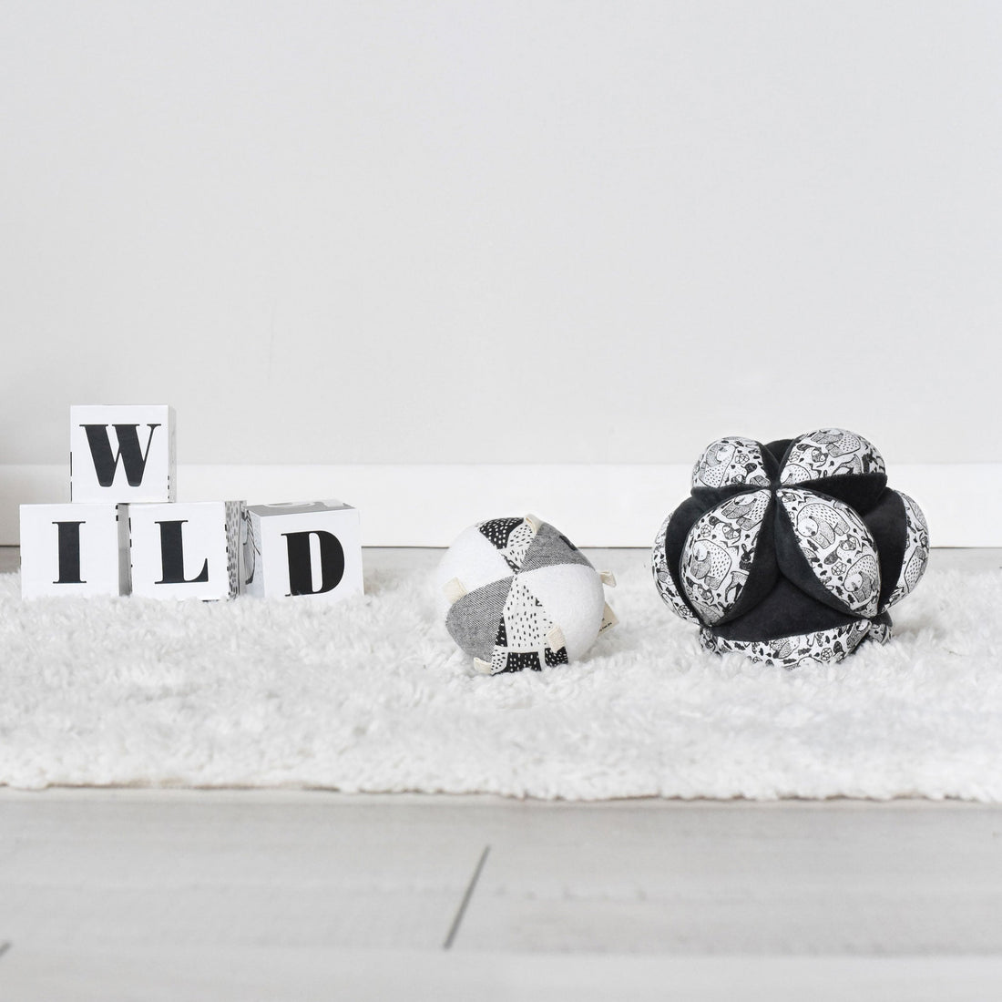 Clutch Ball - Nordic - Wee Gallery | High-Contrast Newborn & Baby Developmental Toys & Gifts