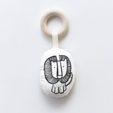 Organic Teether - Lion - Wee Gallery | High-Contrast Newborn & Baby Developmental Toys & Gifts