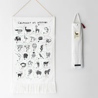 Animal Alphabet Printed Tapestry - French Edition
