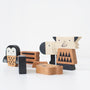 Animal Building Tower Wooden Toys Blue Ribbon