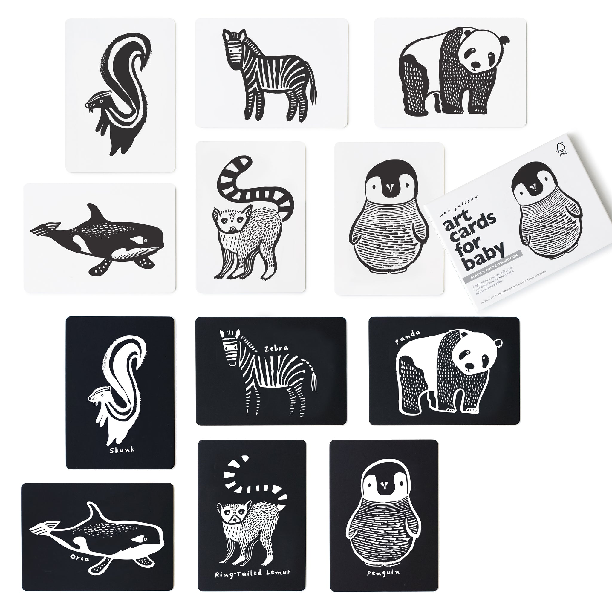 Wee Gallery Art Cards for Baby Black and White Collection | Smart Art