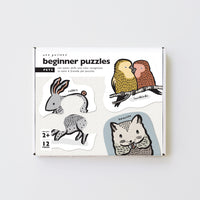 Beginner Puzzles - Pets Puzzle Wee Gallery | High Contrast Toys and Learning Tools for Baby, Toddler, Kids   
