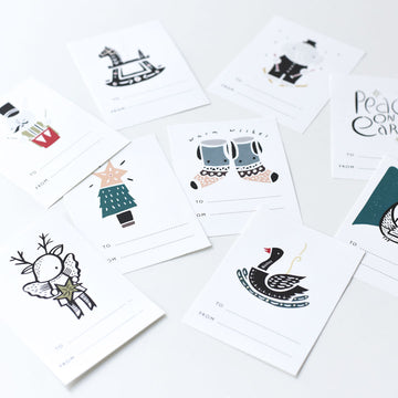 Holiday Gift Tags - Wee Gallery | High-Contrast Newborn & Baby Developmental Toys & Gifts