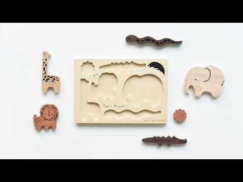 Holztablett-Puzzle – Safaritiere – 2. Auflage 