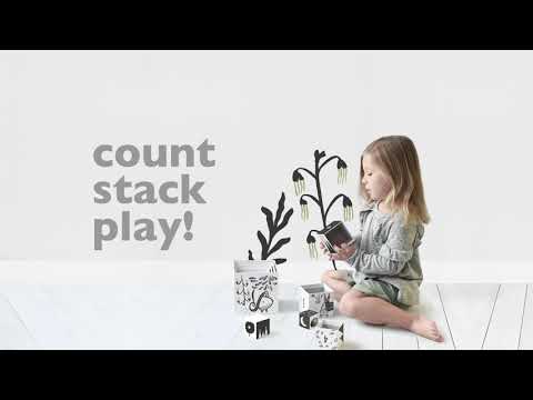 Wee Gallery Nesting Blocks - Woodland Numbers Blocks for Toddler, Kids