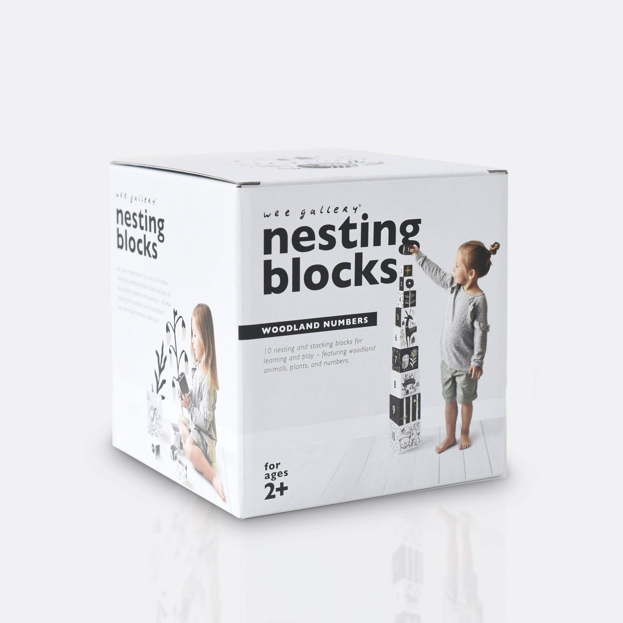 Nesting Block Technology Wee Gallery Nesting Blocks - Woodland Numbers Blocks for Toddler, Kids