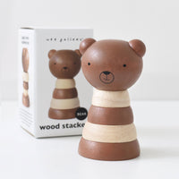 Wood Stacker - Bear Wooden Toys Blue Ribbon   