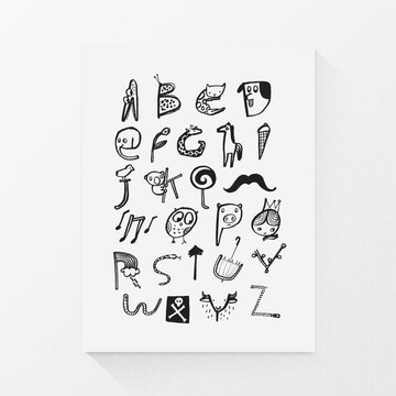 Alphabet Print - Wee Gallery | High-Contrast Newborn & Baby Developmental Toys & Gifts