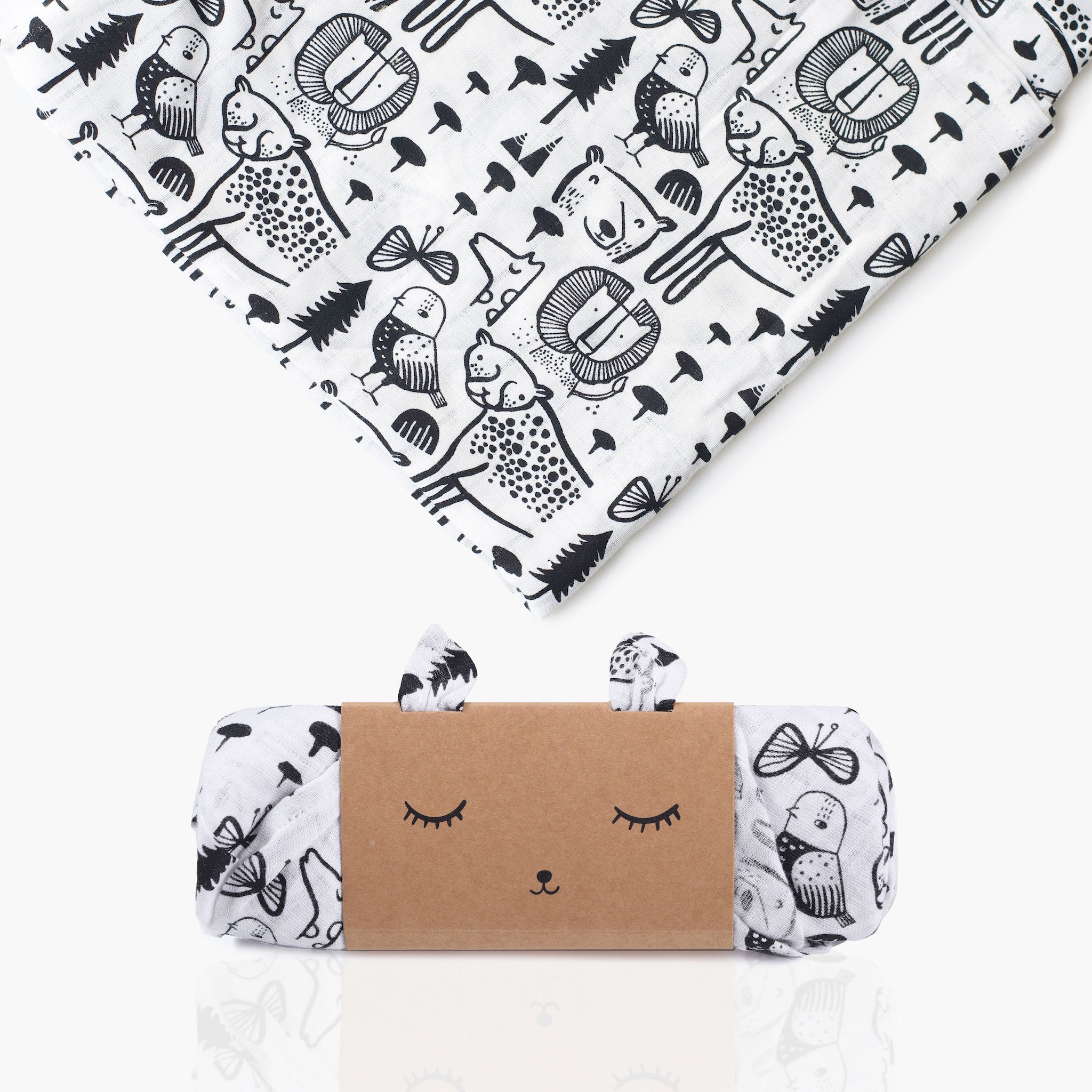 Wee Gallery Organic Muslin Swaddle Wild Smart Art for Growing Minds