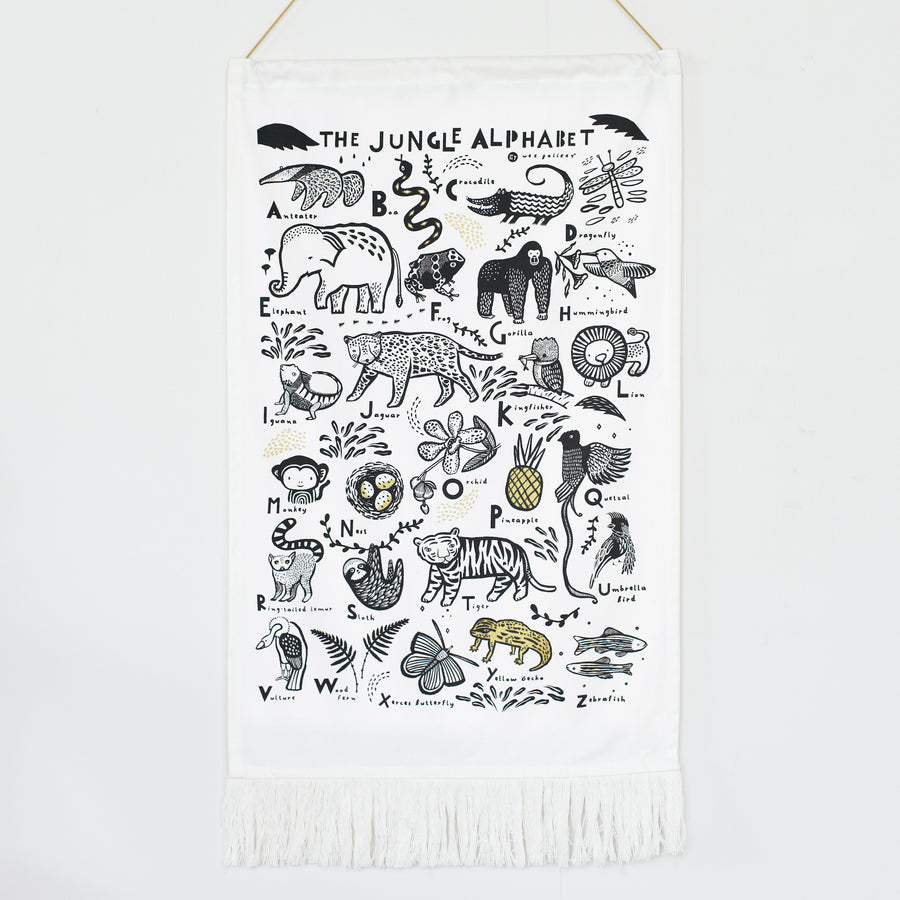Jungle Alphabet Printed Tapestry Decor Alaska   