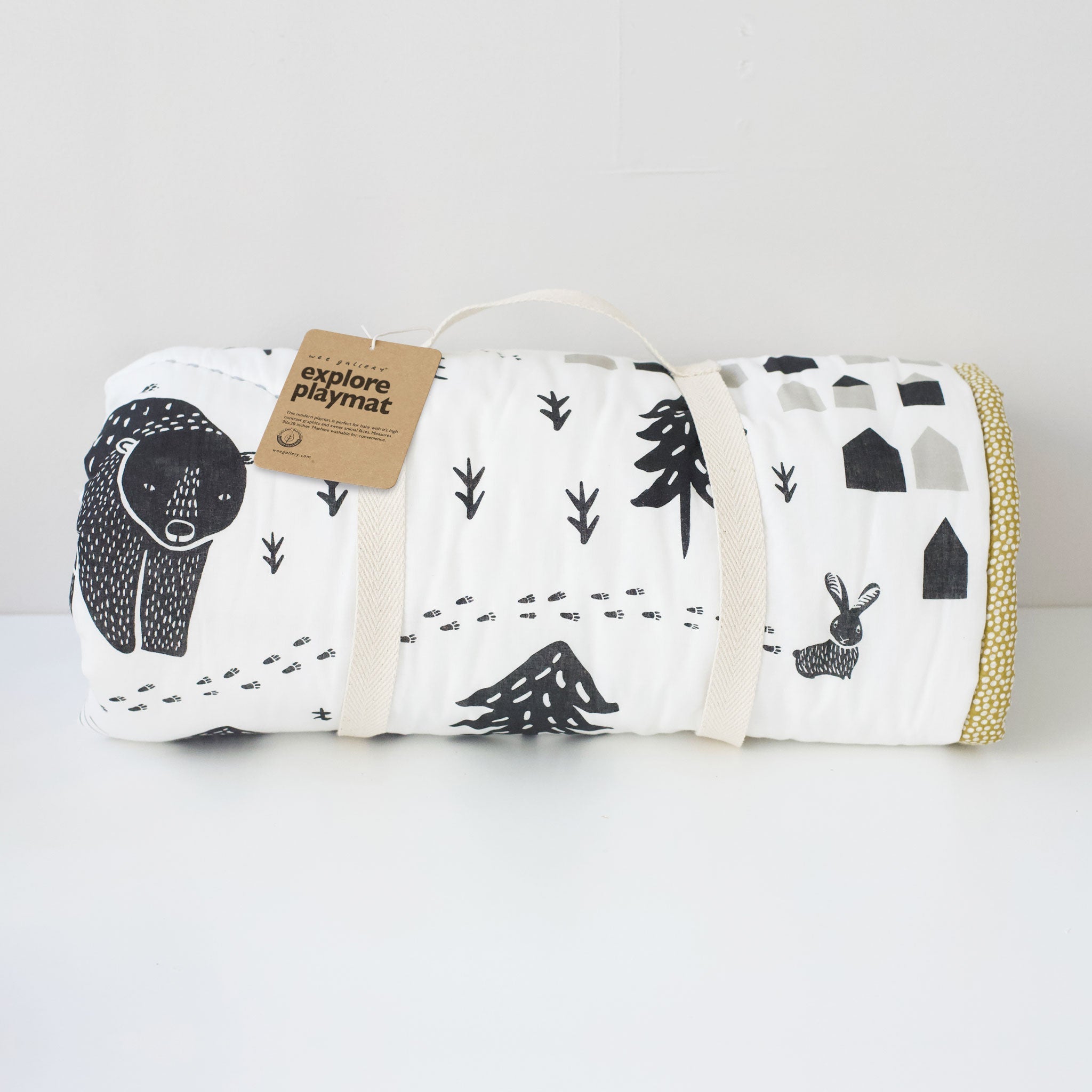 Wee Gallery Explore Playmat | Woodland Animals on Organic Cotton