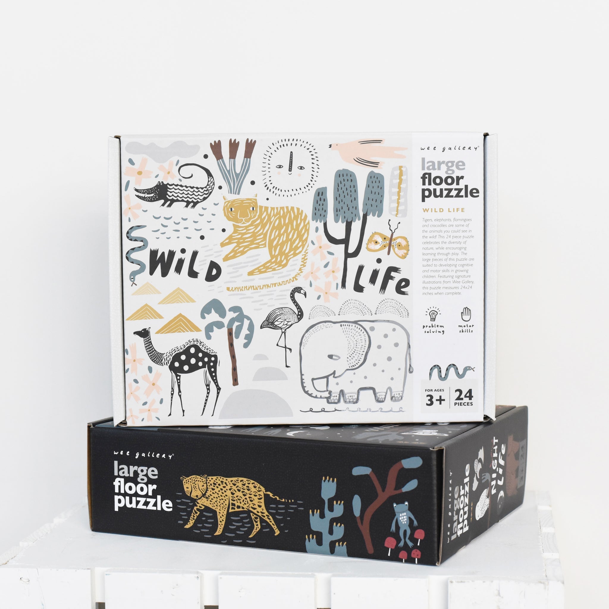 Wild Life Floor Puzzle - 24 Large Pieces for Beginners – Wee Gallery