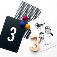 Nature Number Cards - Wee Gallery | High-Contrast Newborn & Baby Developmental Toys & Gifts