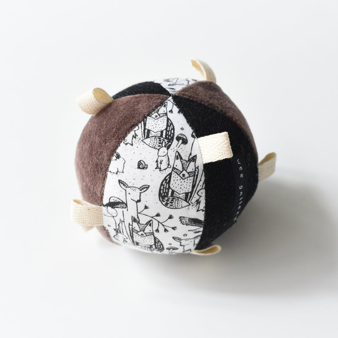Taggy Ball with Rattle - Woodland