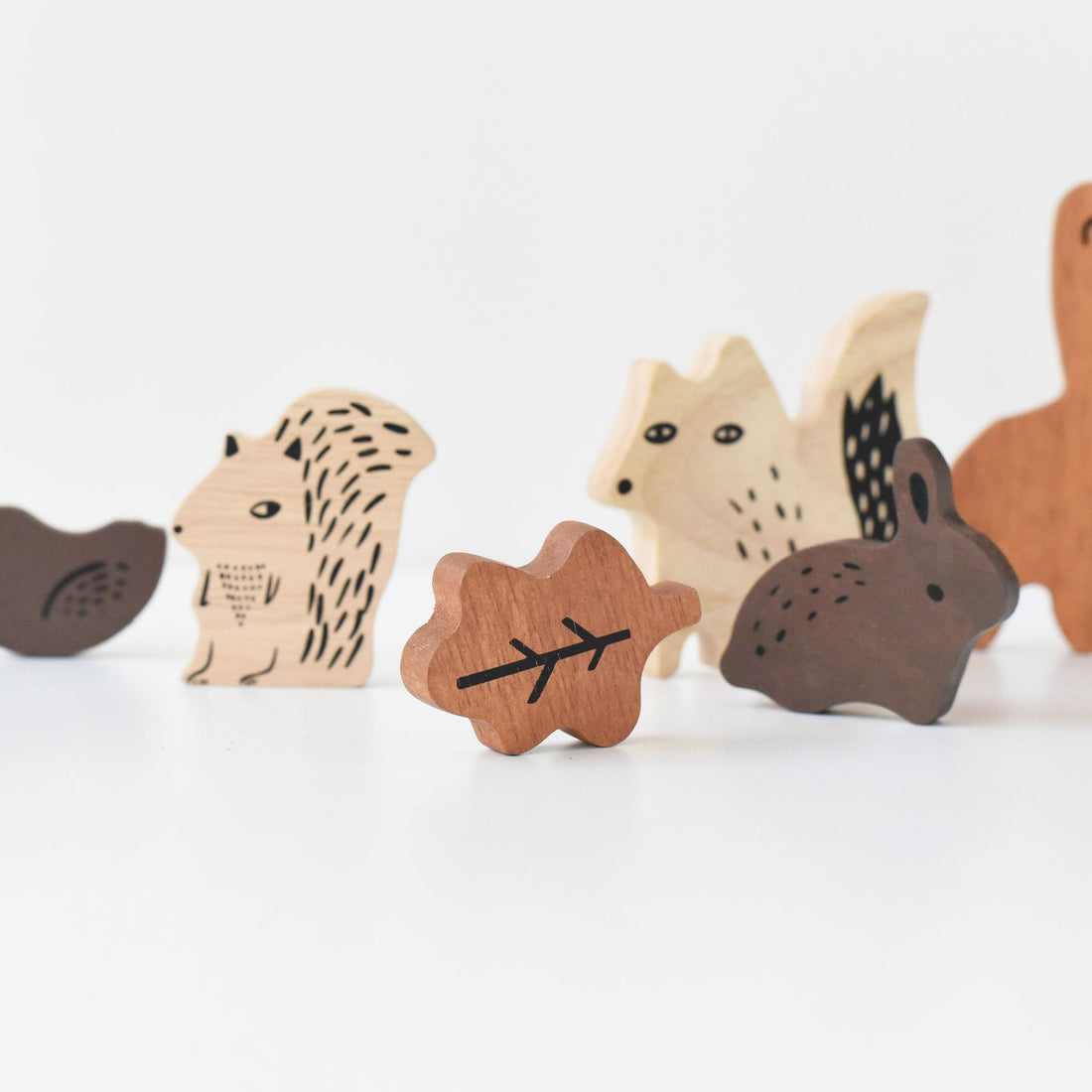 Puzzle d'encastrement en bois animaux de la forêt - Wee Gallery