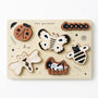 Wooden Tray Puzzle - Bugs Puzzle Wee Gallery | Eco-Friendly High-Contrast Newborn & Baby Toys   